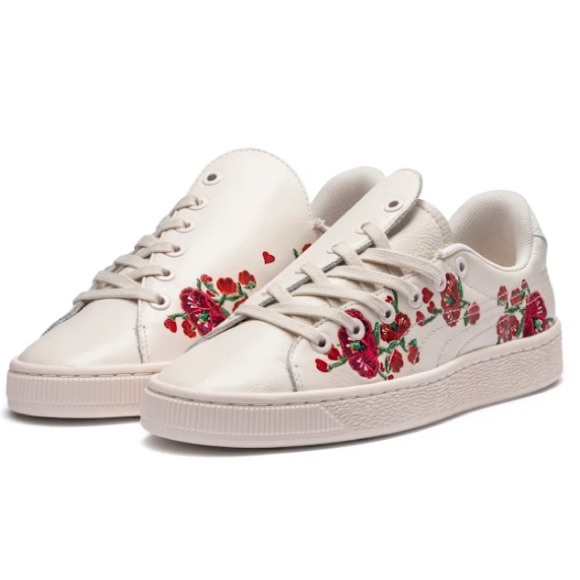 Puma Shoes - Puma x S.Tsai basket cherry embroidered sneakers